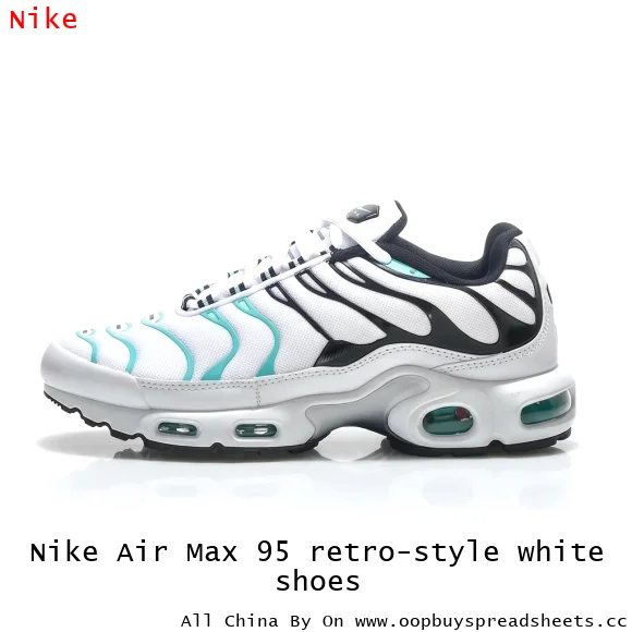 Nike Air Max 95 retro-style white shoes