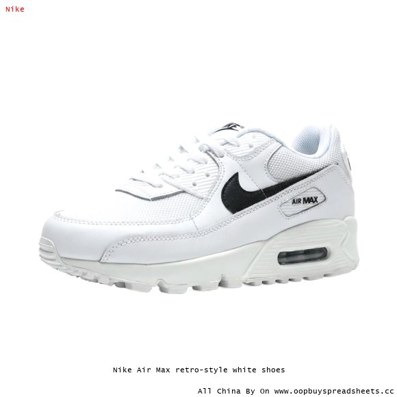 Nike Air Max retro-style white shoes