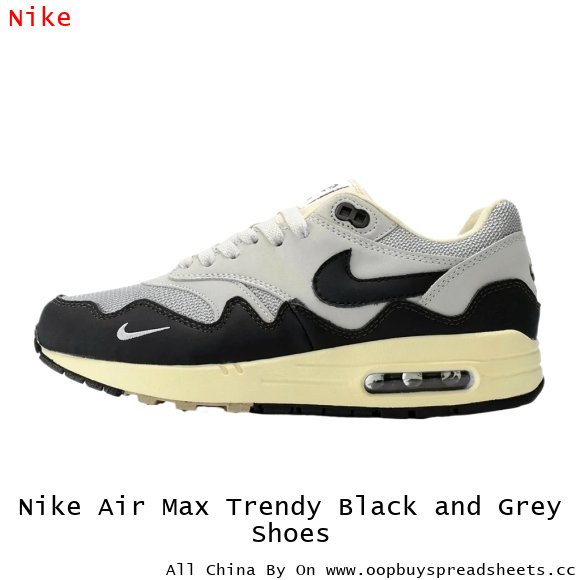 Nike Air Max Trendy Black and Grey Shoes