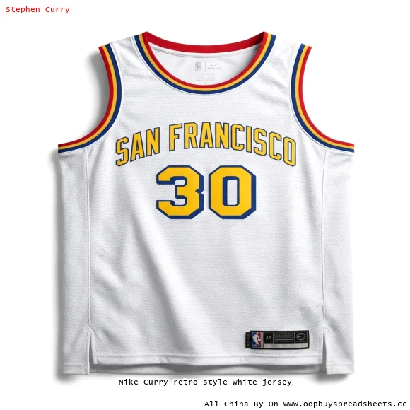 Nike Curry retro-style white jersey