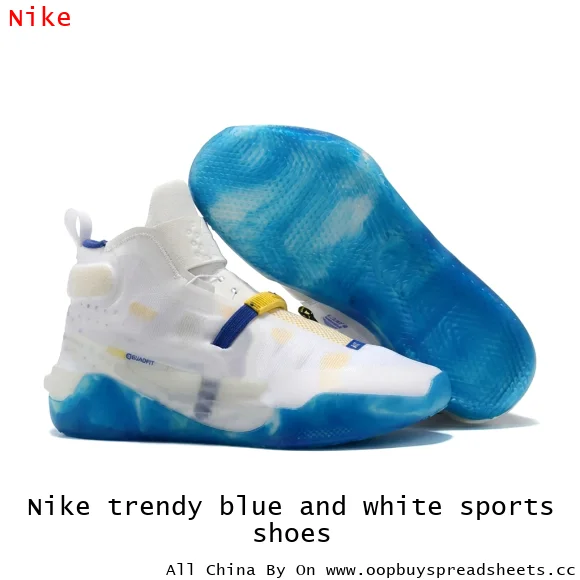 Nike trendy blue and white sports shoes