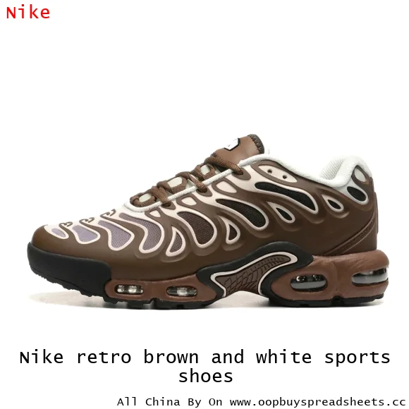 Nike retro brown and white sports shoes