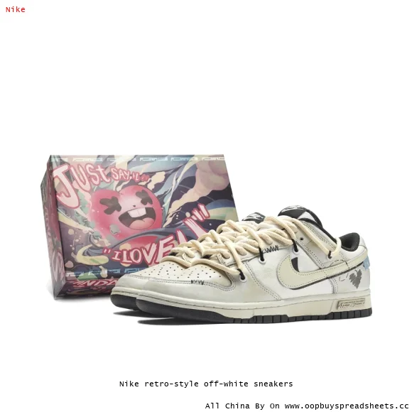 Nike retro-style off-white sneakers