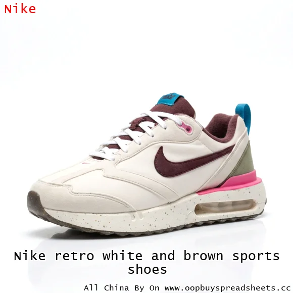 Nike retro white and brown sports shoes