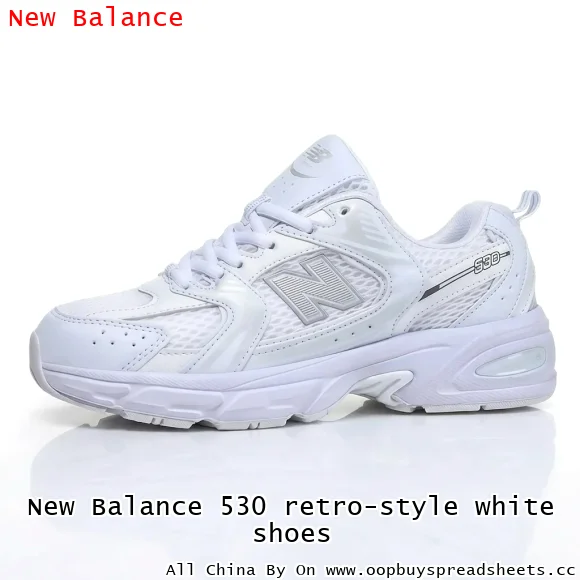 New Balance 530 retro-style white shoes