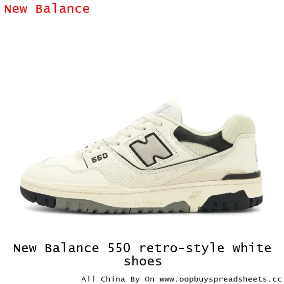 New Balance 550 retro-style white shoes