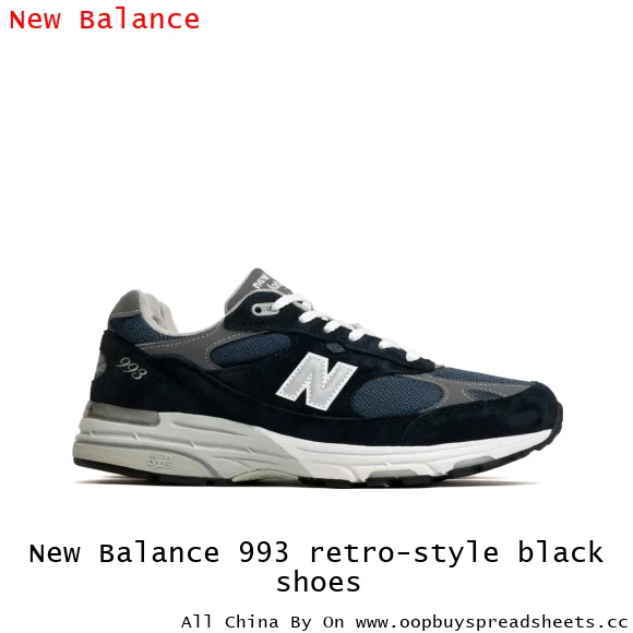 New Balance 993 retro-style black shoes