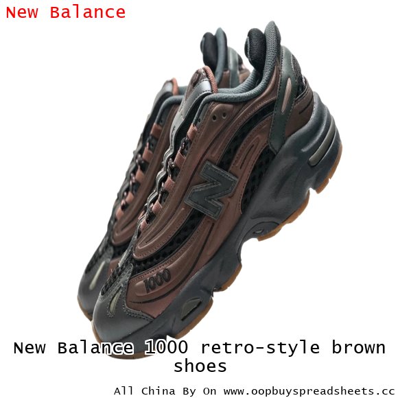 New Balance 1000 retro-style brown shoes