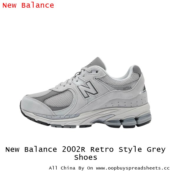 New Balance 2002R Retro Style Grey Shoes