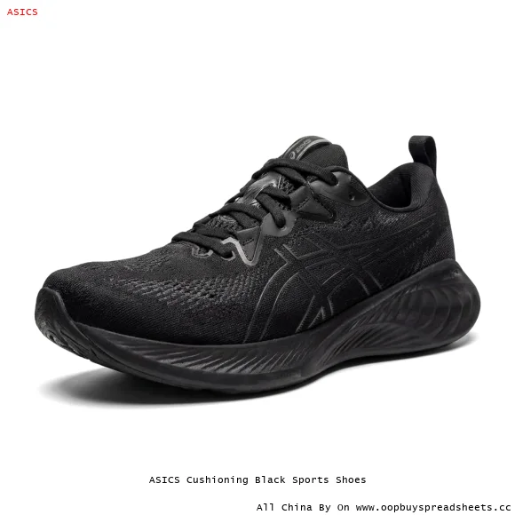 ASICS Cushioning Black Sports Shoes