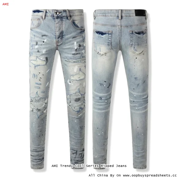 AMI Trendy Cool Series Ripped Jeans