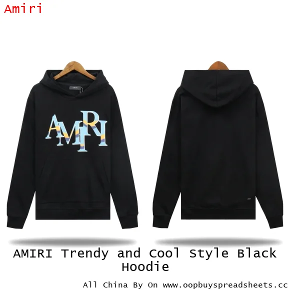 AMIRI Trendy and Cool Style Black Hoodie