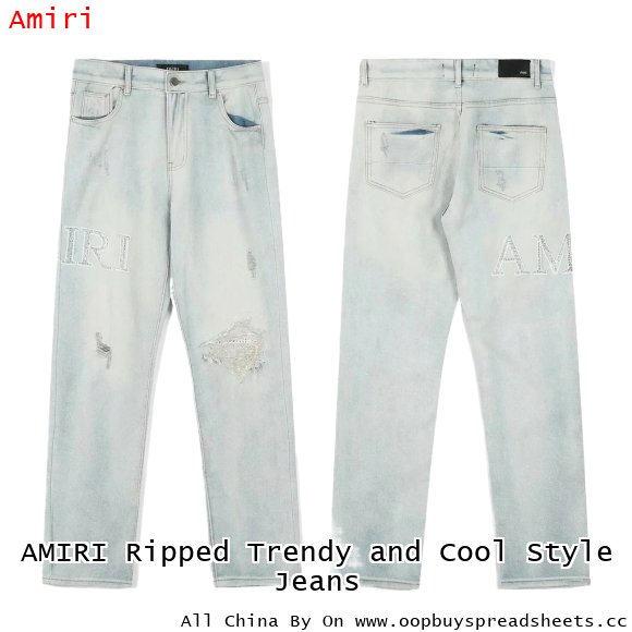 AMIRI Ripped Trendy and Cool Style Jeans