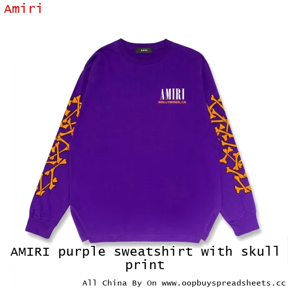 AMIRI purple sweatshirt with skull print