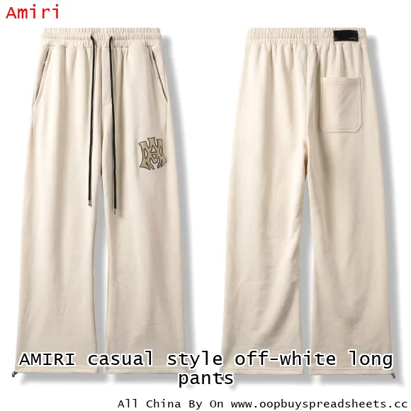 AMIRI casual style off-white long pants