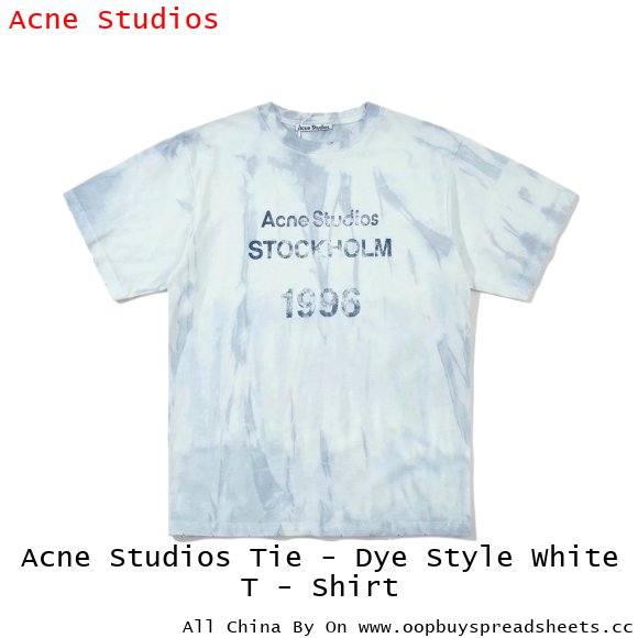 Acne Studios Tie - Dye Style White T - Shirt