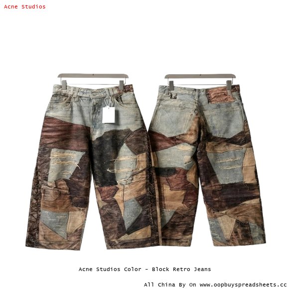 Acne Studios Color - Block Retro Jeans