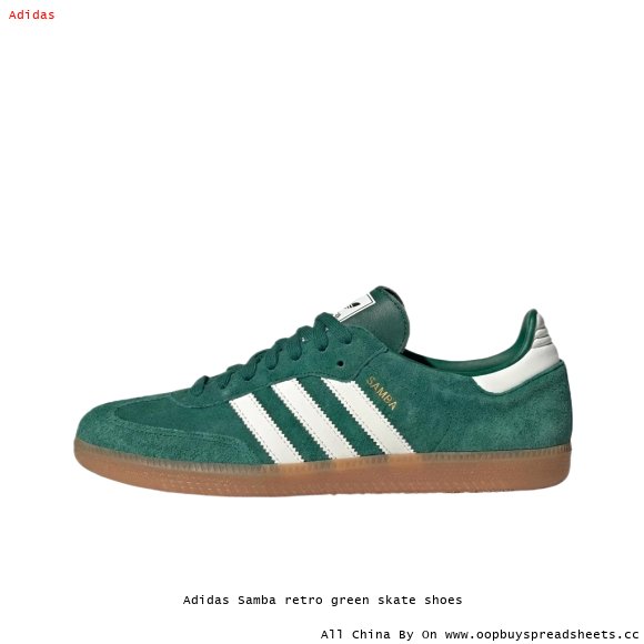 Adidas Samba retro green skate shoes
