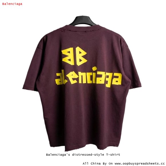 Balenciaga's distressed-style T-shirt