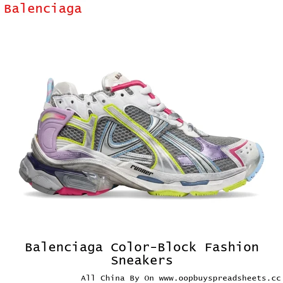 Balenciaga Color-Block Fashion Sneakers
