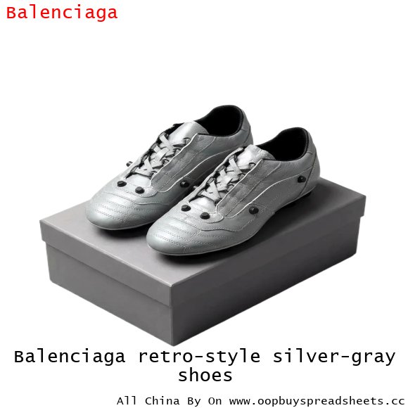 Balenciaga retro-style silver-gray shoes