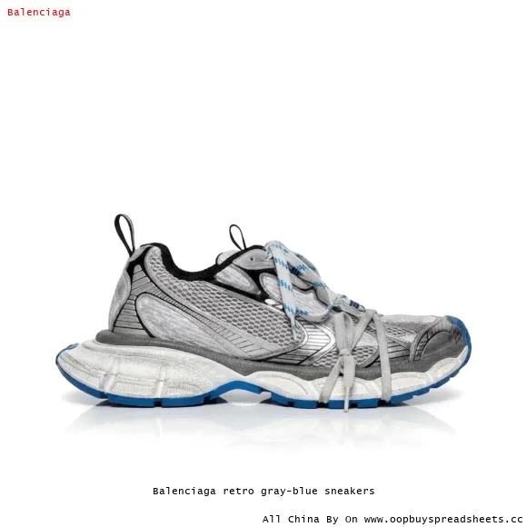 Balenciaga retro gray-blue sneakers