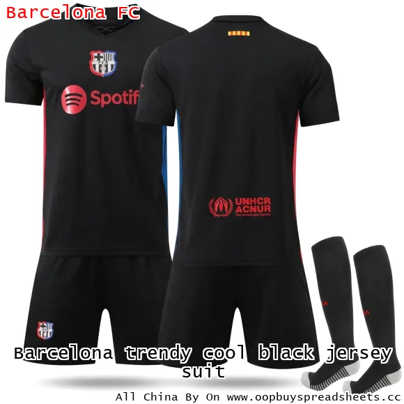 Barcelona trendy cool black jersey suit