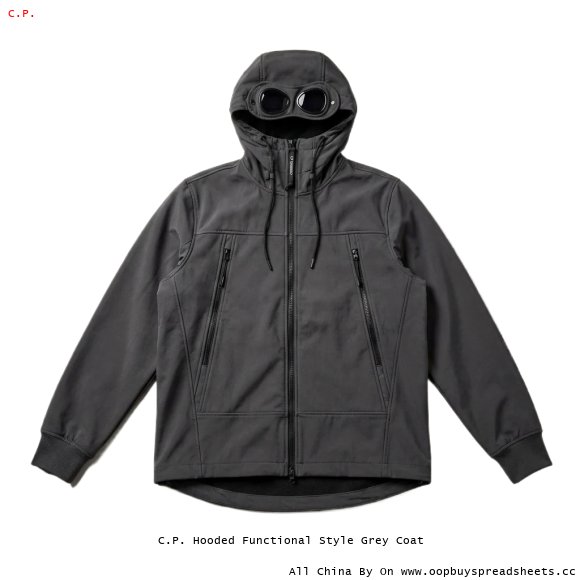 C.P. Hooded Functional Style Grey Coat
