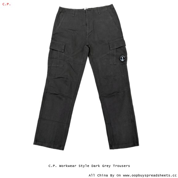 C.P. Workwear Style Dark Grey Trousers