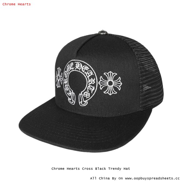 Chrome Hearts Cross Black Trendy Hat