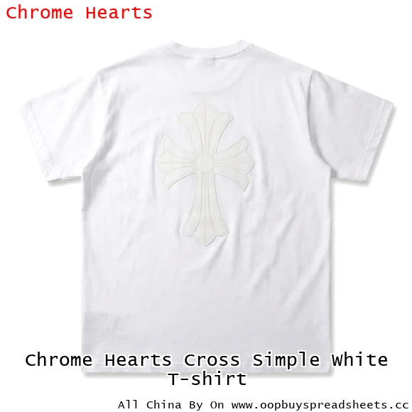 Chrome Hearts Cross Simple White T-shirt