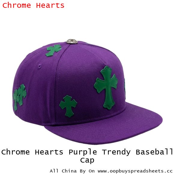 Chrome Hearts Purple Trendy Baseball Cap