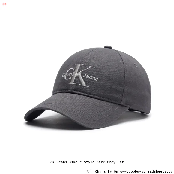 CK Jeans Simple Style Dark Grey Hat