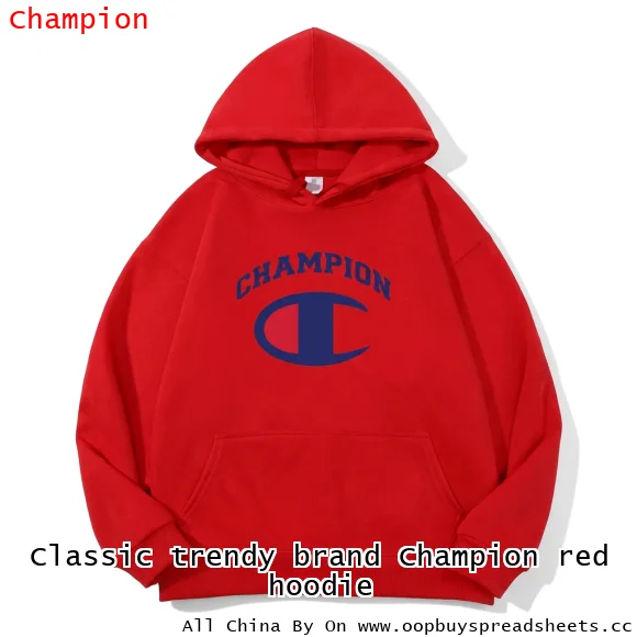 Classic trendy brand Champion red hoodie