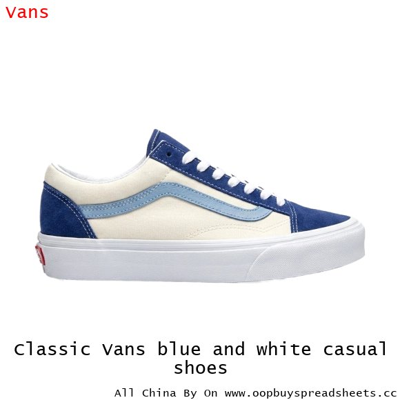 Classic Vans blue and white casual shoes