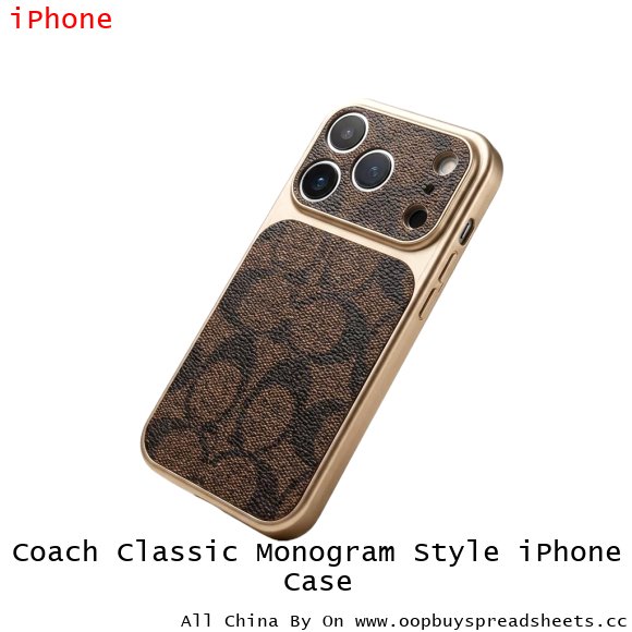 Coach Classic Monogram Style iPhone Case