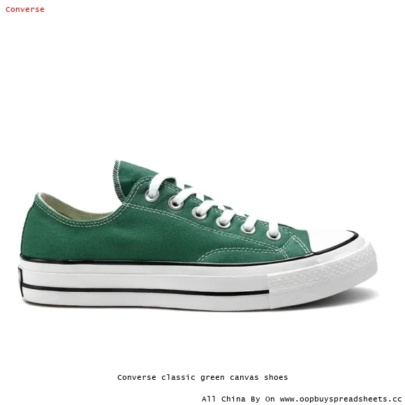 Converse classic green canvas shoes