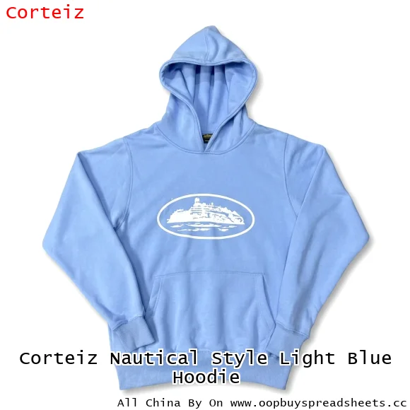 Corteiz Nautical Style Light Blue Hoodie