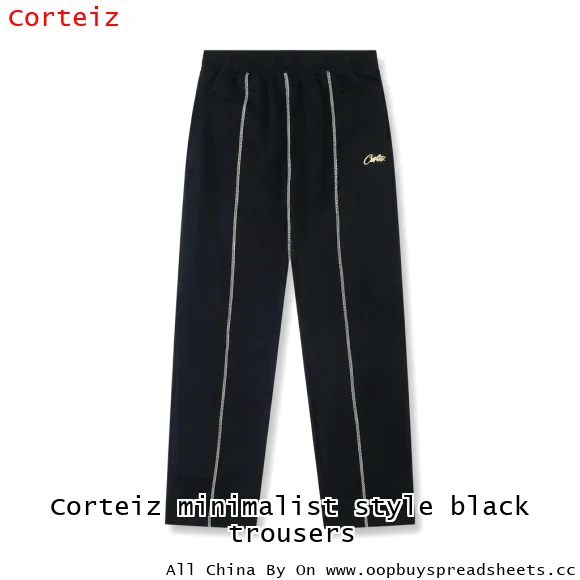 Corteiz minimalist style black trousers