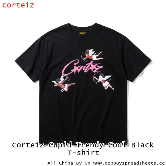 Corteiz Cupid Trendy Cool Black T-shirt