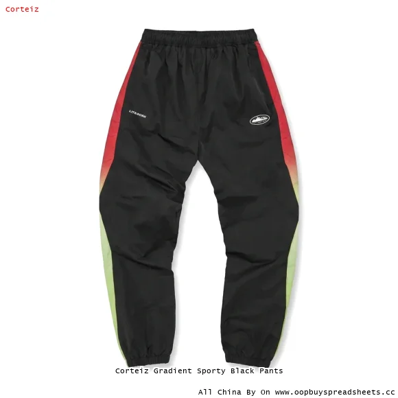 Corteiz Gradient Sporty Black Pants