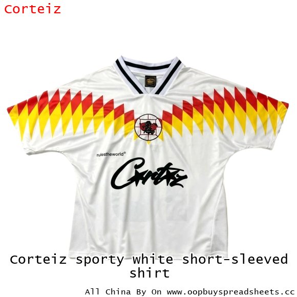 Corteiz sporty white short-sleeved shirt