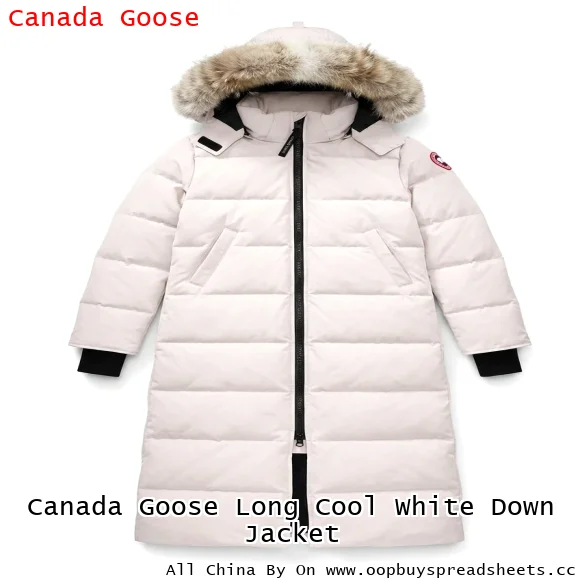 Canada Goose Long Cool White Down Jacket