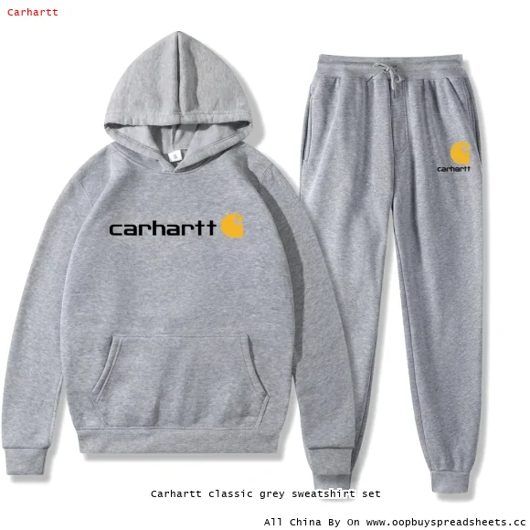 Carhartt classic grey sweatshirt set