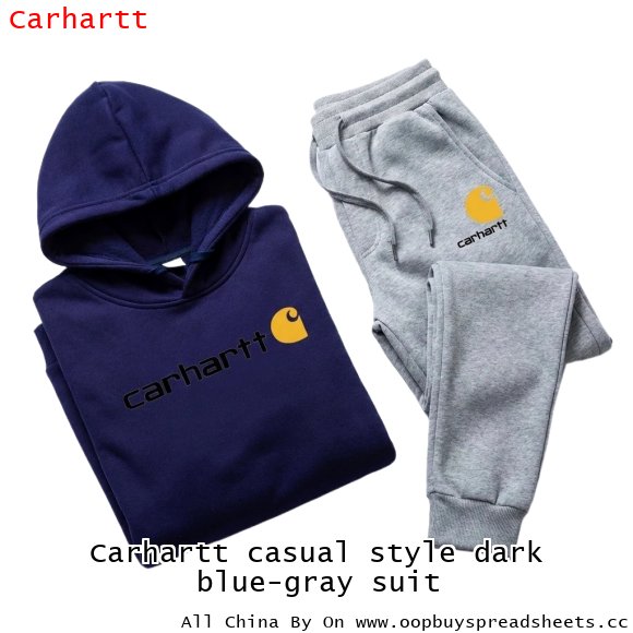 Carhartt casual style dark blue-gray suit