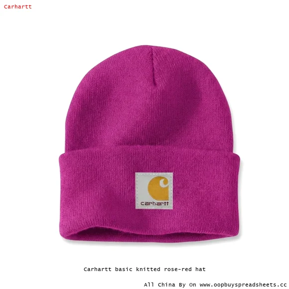 Carhartt basic knitted rose-red hat