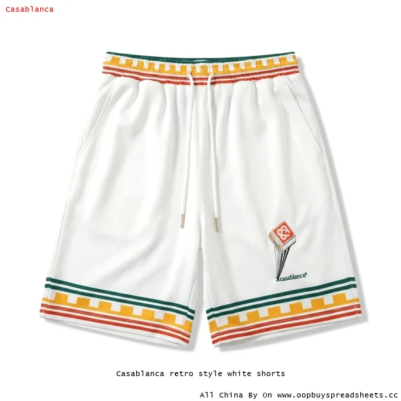 Casablanca retro style white shorts