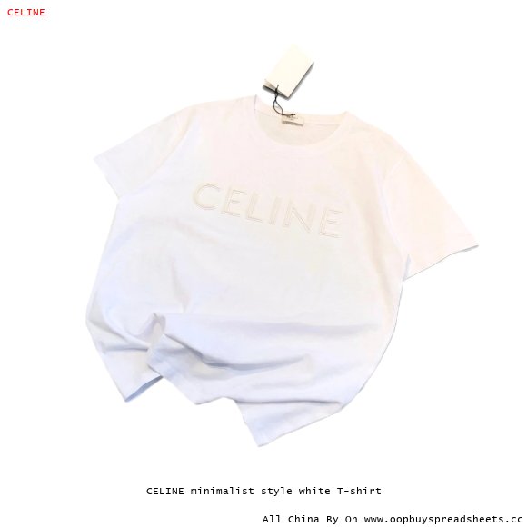 CELINE minimalist style white T-shirt