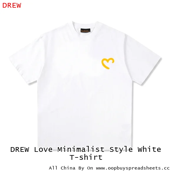 DREW Love Minimalist Style White T-shirt