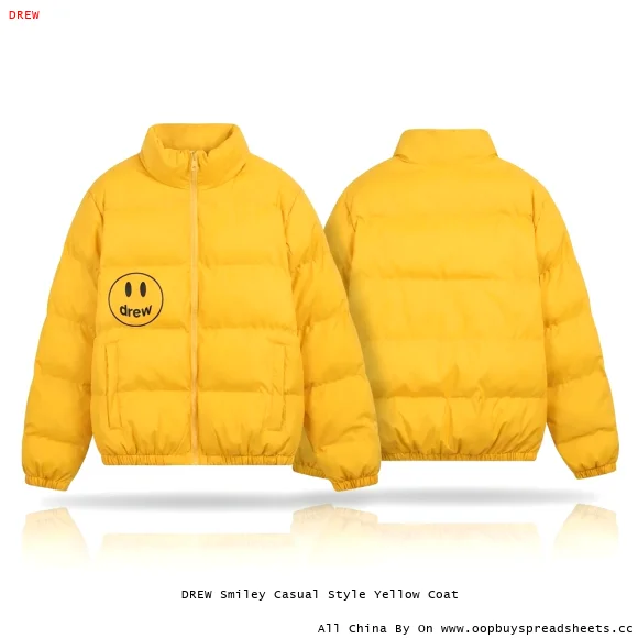 DREW Smiley Casual Style Yellow Coat